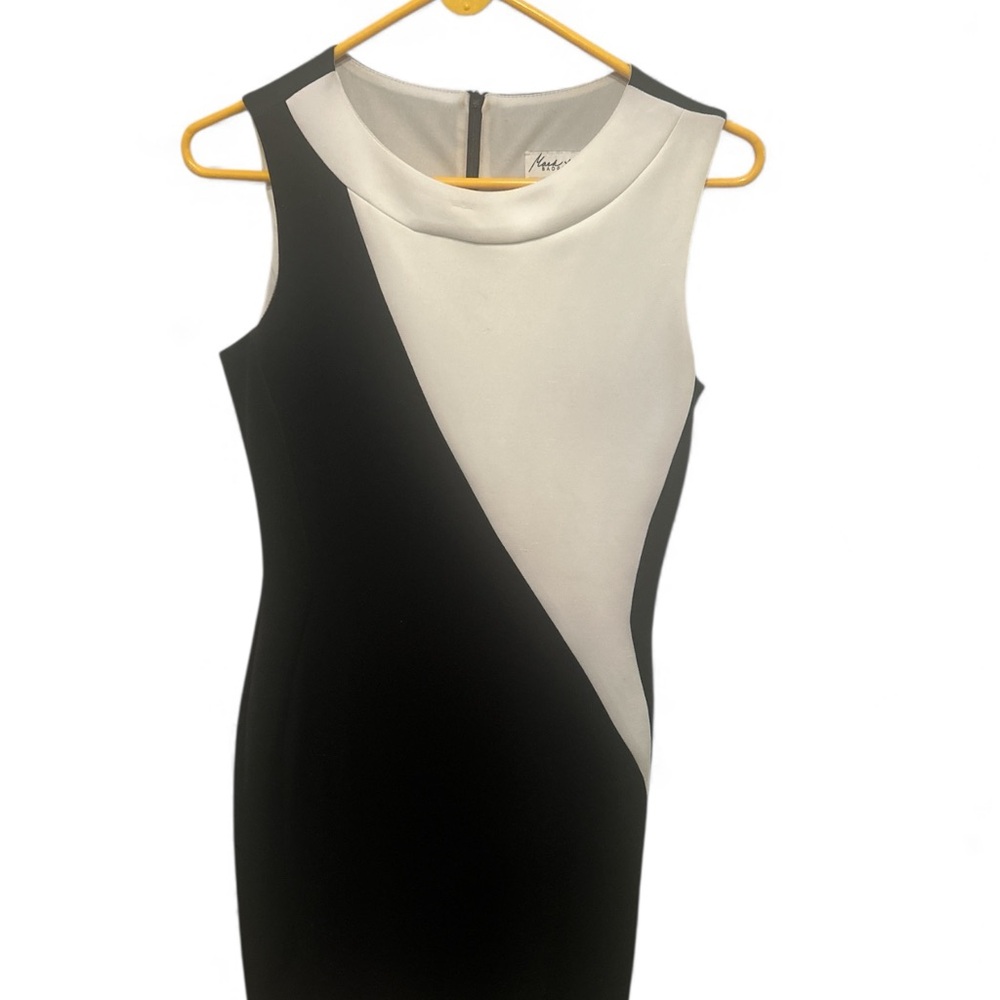 Black and White Geometric Dress